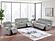 F8126 Fabric Reclining Sofa Smoke by Poundex