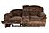F8135 Fabric Reclining Loveseat w/Console & Drawer Chocolate by Poundex