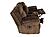 F8135 Fabric Reclining Loveseat w/Console & Drawer Chocolate by Poundex