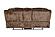 F8135 Fabric Reclining Loveseat w/Console & Drawer Chocolate by Poundex