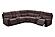 F8140 Fabric 3-Piece Manual Motion Sectional Sofa Set Chocolate by Poundex