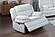 F8141 Fabric Glider Reclining Chair Light Gray by Poundex