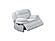F8141 Fabric Glider Reclining Chair Light Gray by Poundex