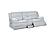 F8142 Fabric Reclining Loveseat Light Gray by Poundex