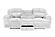 F8143 Fabric Reclining Sofa Light Gray by Poundex