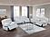 F8143 Fabric Reclining Sofa Light Gray by Poundex