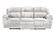 F8143 Fabric Reclining Sofa Light Gray by Poundex