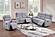 F8148 Fabric Reclining Loveseat Sincere Bone by Poundex