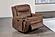F8151 Leather-Like Fabric Reclining Chair Walnut by Poundex