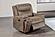 F8154 Leather-Like Fabric Reclining Chair Auburn by Poundex