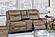 F8155 Leather-Like Fabric Reclining Loveseat w/Console Auburn by Poundex