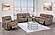 F8156 Leather-Like Fabric Reclining Sofa Auburn by Poundex