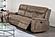 F8156 Leather-Like Fabric Reclining Sofa Auburn by Poundex