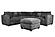 F8303 Fabric 4-Piece Sectional Sofa Set w/2 Accent Pillows Dark Gray by Poundex