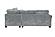 F8305 Fabric 4-Piece Sectional Sofa Set w/2 Accent Pillows Fog by Poundex