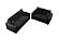 F8313 Fabric 2-Piece Sofa Set Black by Poundex