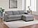 F8324 Fabric 2-Piece Sectional Sofa Set Light Gray by Poundex