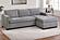 F8324 Fabric 2-Piece Sectional Sofa Set Light Gray by Poundex