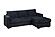 F8325 Fabric 2-Piece Sectional Sofa Set Black by Poundex