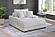 F8329 Fabric Chaise Lounge w/Cup Holder & USB Ports Taupe by Poundex