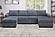 F8334 Fabric 3-Piece Sectional Sofa Set Dark Gray by Poundex