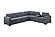 F8347 Fabric 4-Piece Sectional Sofa Set Dark Gray by Poundex