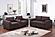 F8348 Fabric 2-Piece Sofa Set Chocolate by Poundex
