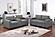 F8349 Fabric 2-Piece Sofa Set Smoke by Poundex