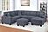 F8371 Fabric 5-Piece Sectional Sofa Set Dark Gray by Poundex