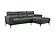 F8425 Leather 2-Piece Sectional Sofa Set Anthracite by Poundex
