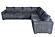 F8465 Fabric 4-Piece Sectional Sofa Set Dark Gray by Poundex