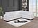 F8466 Fabric 4-Piece Sectional Sofa Set Milk by Poundex
