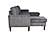 F8471 Fabric 3-Piece Sectional Sofa Set Dark Gray by Poundex