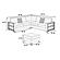 F8495 Fabric 4-Piece Sectional Sofa Set Gray by Poundex