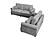 F8498 Fabric 2-Piece Sofa Set Fog by Poundex