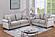 F8499 Fabric 2-Piece Sofa Set Ivory by Poundex