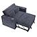 F8547 Fabric Convertible Sofa w/2 Accent Pillows Dark Gray by Poundex