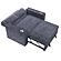 F8547 Fabric Convertible Sofa w/2 Accent Pillows Dark Gray by Poundex