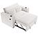 F8548 Fabric Convertible Sofa w/2 Accent Pillows Beige Corduroy by Poundex