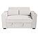 F8548 Fabric Convertible Sofa w/2 Accent Pillows Beige Corduroy by Poundex