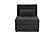 F8549 Sherpa Fabric Convertible Sofa w/Pull-Out Bed Black by Poundex