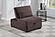 F8550 Fabric Convertible Sofa w/Pull-Out Bed Chocolate by Poundex