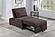 F8550 Fabric Convertible Sofa w/Pull-Out Bed Chocolate by Poundex