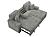 F8551 Fabric 2-Piece Convertible Sectional Sofa Set w/2 Accent Pillows & Fold-Down Table Smoke by Poundex