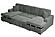 F8557 Fabric 3-Piece Convertible Sectional Sofa Set w/2 Accent Pillows Smoke by Poundex