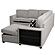 F8562 Fabric 4-Piece Convertible Sectional Sofa Set w/2 Accent Pillows Beige by Poundex