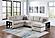 F8562 Fabric 4-Piece Convertible Sectional Sofa Set w/2 Accent Pillows Beige by Poundex