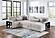F8562 Fabric 4-Piece Convertible Sectional Sofa Set w/2 Accent Pillows Beige by Poundex