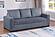 F8564 Fabric Convertible Sofa w/Pulled Out Bed Dark Gray by Poundex