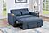 F8567 Polyfiber Convertible Sofa w/2 Accent Pillows Dark Blue by Poundex
